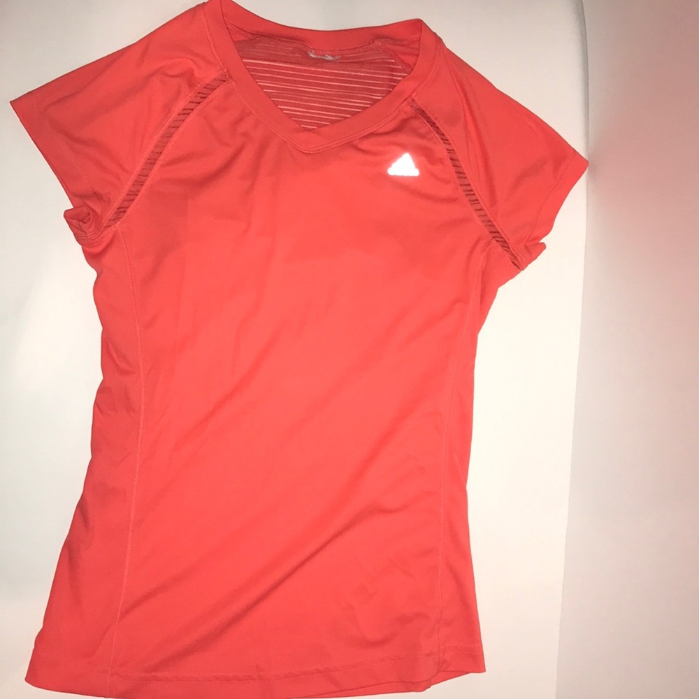 Orange Adidas Clima Lite V Neck